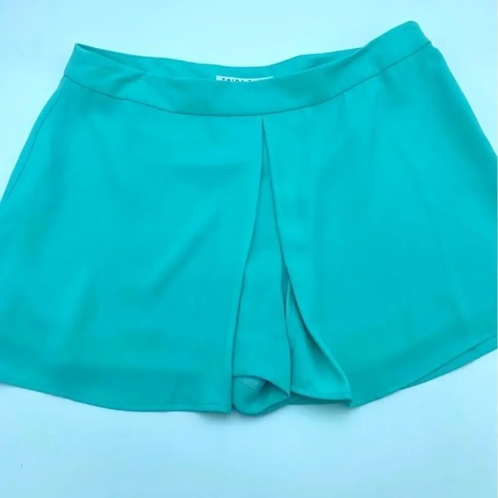 Trina Turk Short‎ Woman’s 14 Skirted Teal Coastal Resortwear Cruise